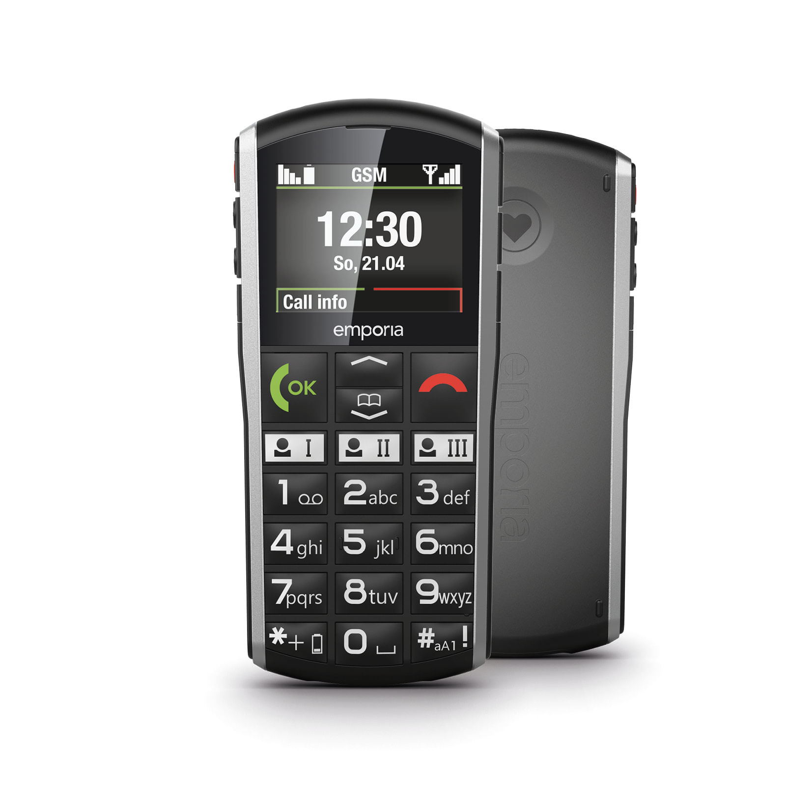 Emporia SIMPLICITY - Telefono Cellulare per Anziani con Display a Colori e Tasto SOS Emporia emporiaSIMPLICITY 5,08 cm (2") 90 g Nero, Argento Telefon