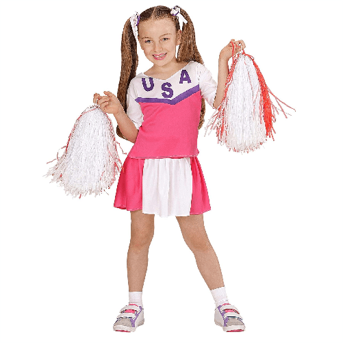 WIDMANN 00617 COSTUME CHEERLEADER 2 PEZZI 8/10 140CM #061B
