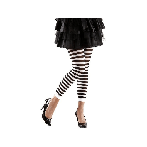 WIDMANN 2044T calze leggings rigati nero-bianco 70 den