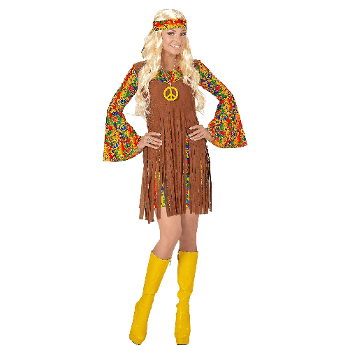 WIDMANN 06521 costume donna hippie s vestito corto #0652