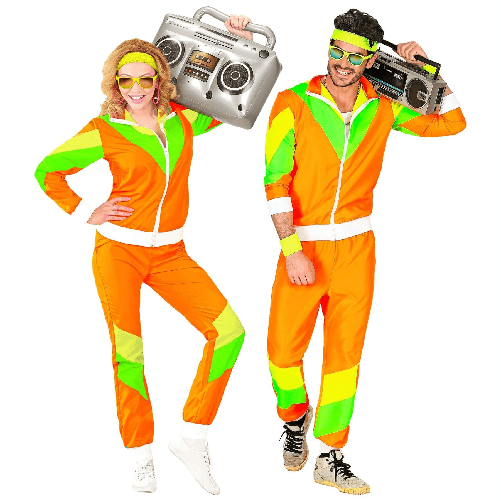 WIDMANN 10174 costume tuta anni 80 xl aran/verde/giallo #1017
