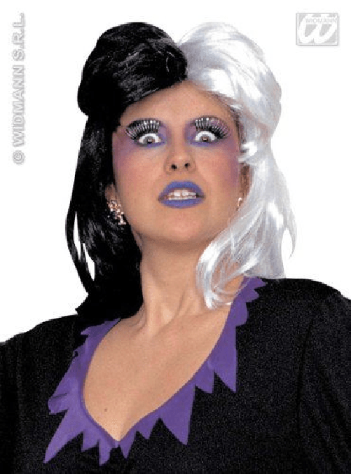 WIDMANN W6089 parrucca crudelia bianca e nera
