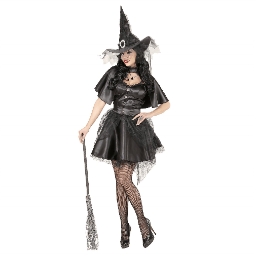 WIDMANN 06319 COSTUME STREGA C/MANTELLINA XS NERO RASO #0631