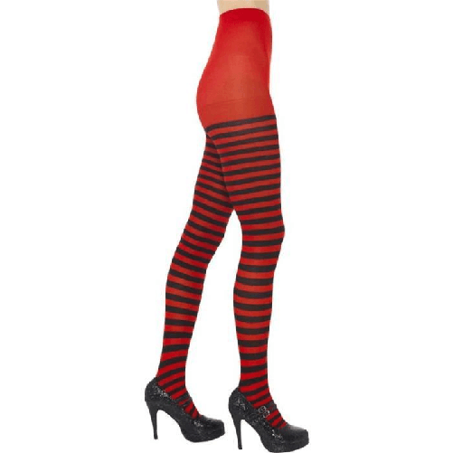 WIDMANN 01276 calze collant rigati rosso/nero 70 den xl