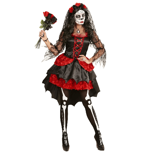 WIDMANN 06113 COSTUME DIA LOS MUERTOS SPOSA ROSSA L #0611