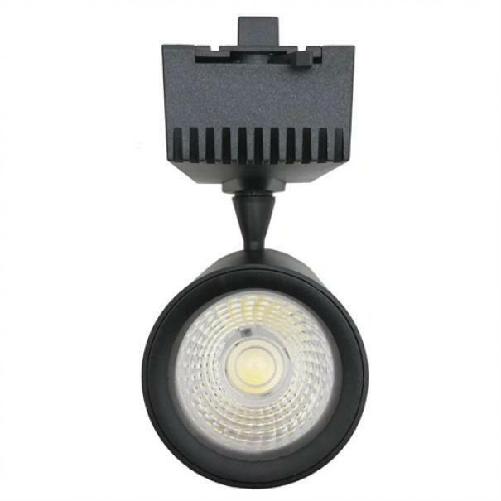 Faretto led nero a binario 30w monofase faro super compatto cob 3000k