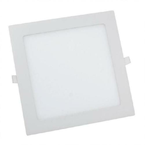Faretto led da incasso 24w quadrato bordo bianco con driver led incluso 4 mollette 6400k
