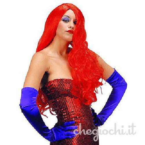 WIDMANN 6195T parrucca jessica rabbit rossa lunga