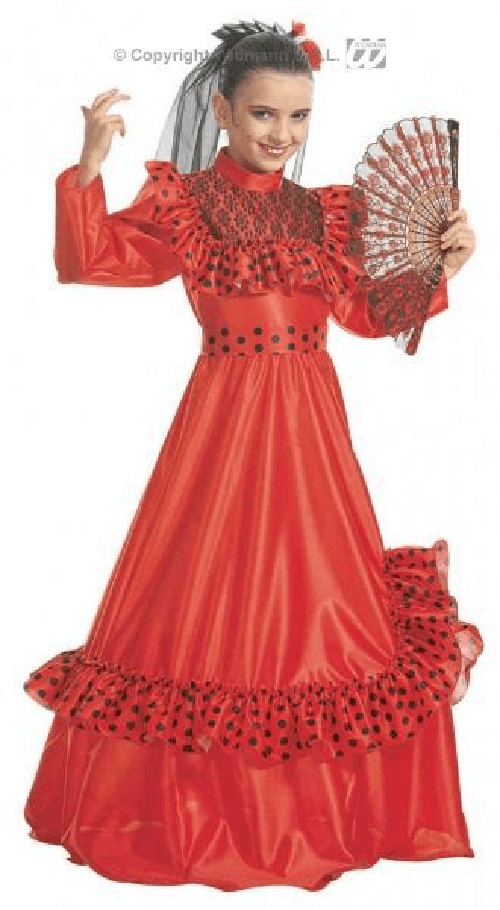 WIDMANN 38956 COSTUME SENORITA SPAGNOLA 5/7 CM 128 #3895