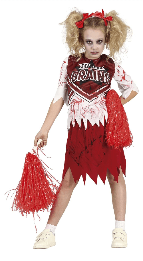 GUIRCA COSTUME ZOMBIE CHEERLEADER BAMBINA 10 - 12 ANNI