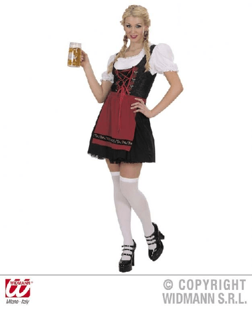 WIDMANN 72611 COSTUME DONNA BAVARESE S GREMBIULE ROSSO #7261