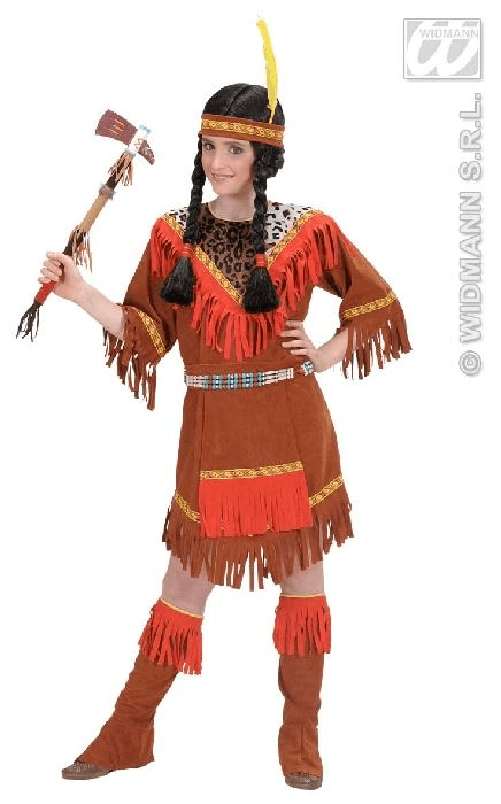 WIDMANN 58737 COSTUME INDIANA 8/10 140 CM VESTITO. GREMBIULE #5873