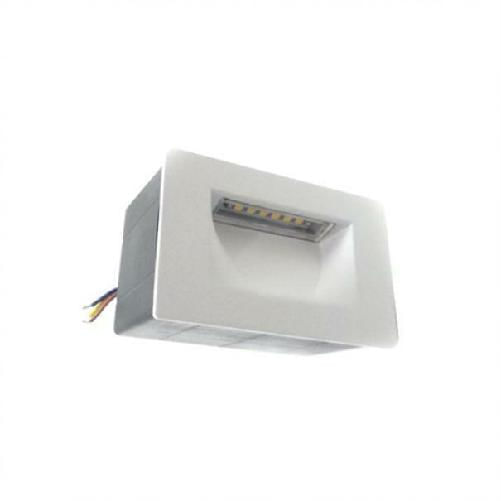 Segnapasso bianco 3w e11- versione bianco faretto led da muro giardino casa 6400k