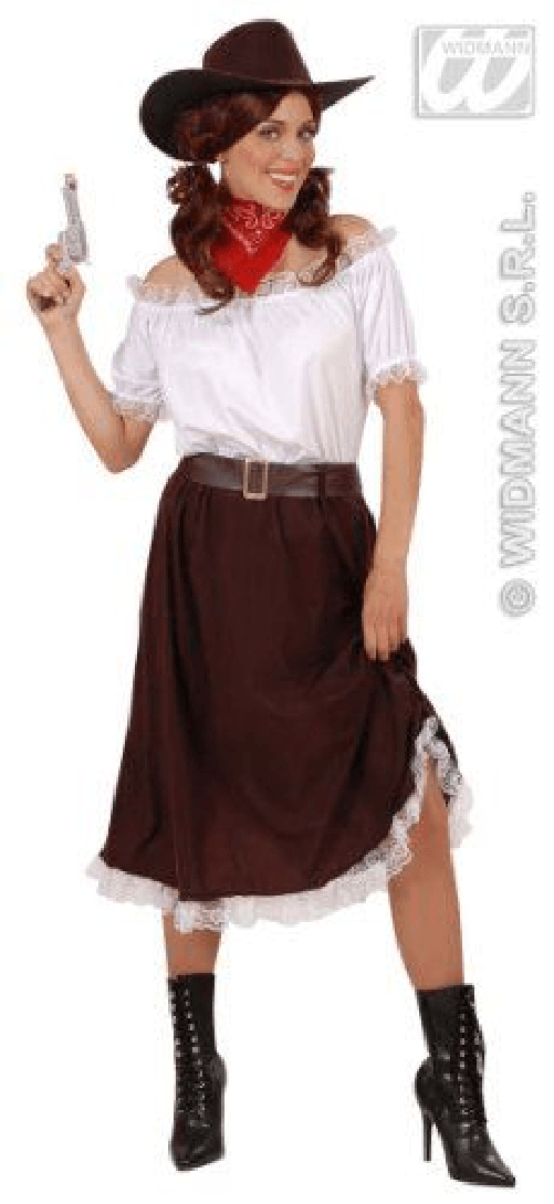 WIDMANN 4178G COSTUME COWGIRL M CAMICIA GONNA CINTURA CAPPELLO #4178