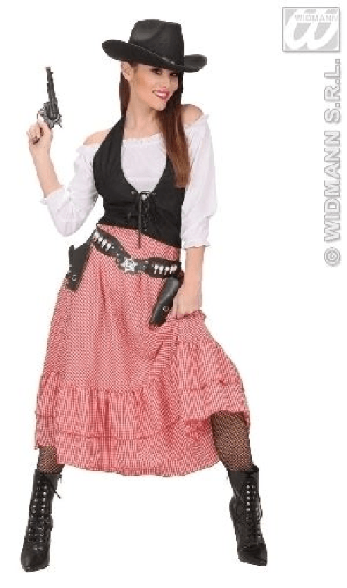 WIDMANN 58451 COSTUME WESTERN BELLE S CAMICIA-CORSETTO-GONNA #5845