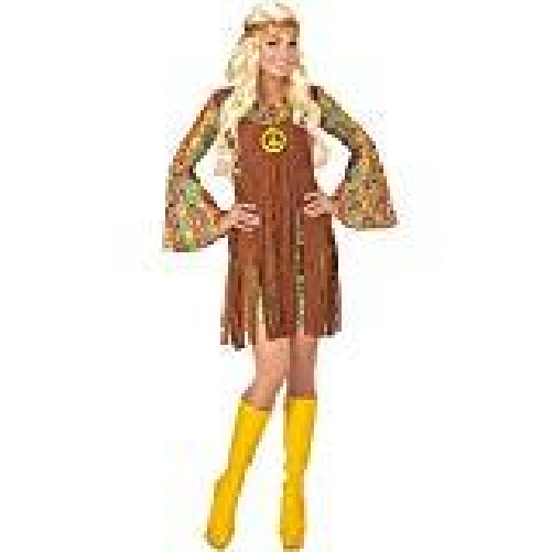 WIDMANN 06529 COSTUME DONNA HIPPIE XS VESTITO CORTO #0652