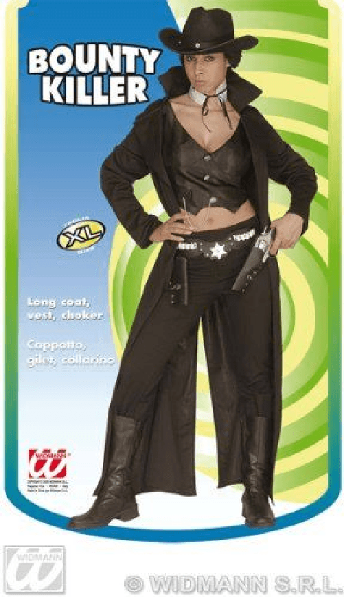WIDMANN 3258F costume bounty killer con cappotto, gilet, collari