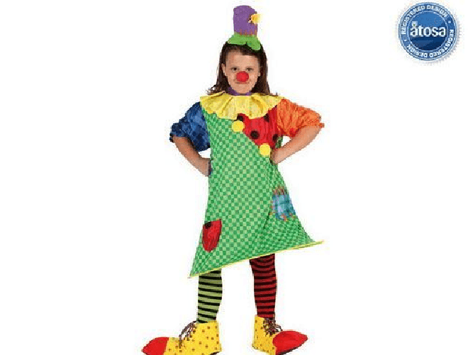 Costume Da Pagliaccio Bambina T-3