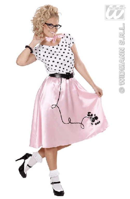 WIDMANN 58441 COSTUME RAGAZZA ANNI 50 S ROSA GREASE #4836