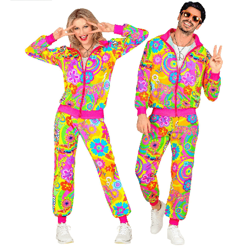 WIDMANN 45093 costume tuta anni 80 l hippie love fluo #4509