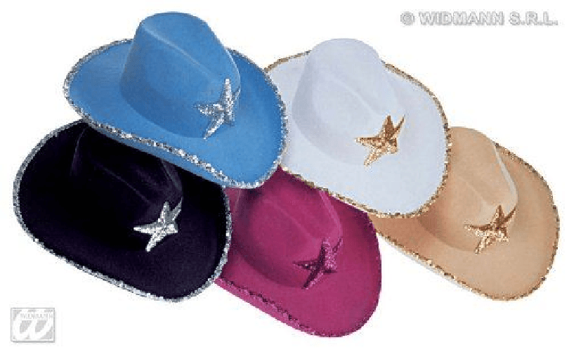 [banned] widmann 2564m cappello cowboy feltro con stella pailettes