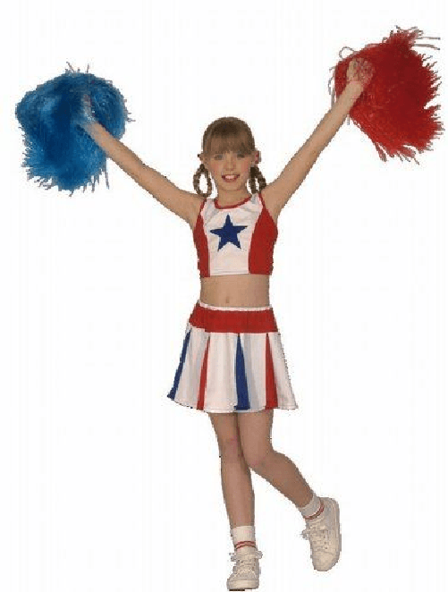 WIDMANN 38146 COSTUME CHEER LEADER 128 CM TOP. GONNA #3814
