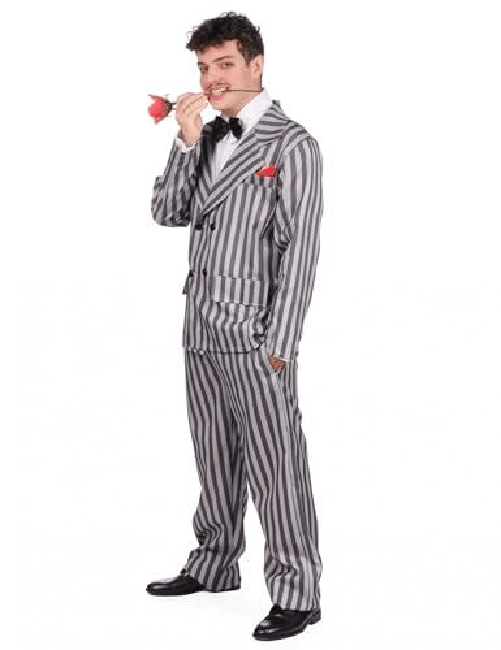 WIDMANN 65792 costume gangster grigio righe larghe m #6579