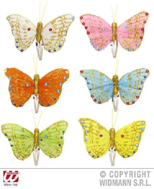 WIDMANN 9416Y mollette per capelli farfalla in 6 colori