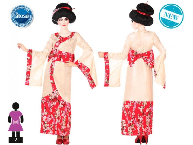 ATOSA 53874 COSTUME GEISHA T-1 BIANCA
