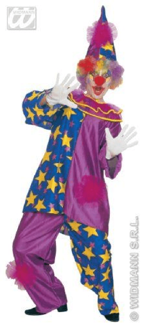 WIDMANN 39722 COSTUME STAR CLOWN M CASACCA COLLARE E PANTALONI #3972