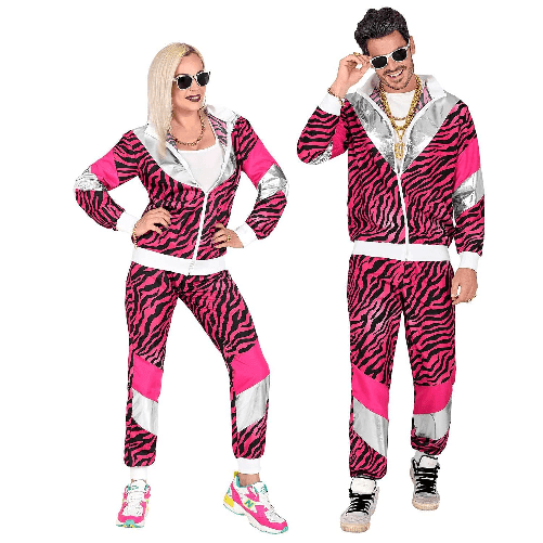 WIDMANN 11290 COSTUME TUTA ANNI 80 TIGRATA PINK XXL #1129