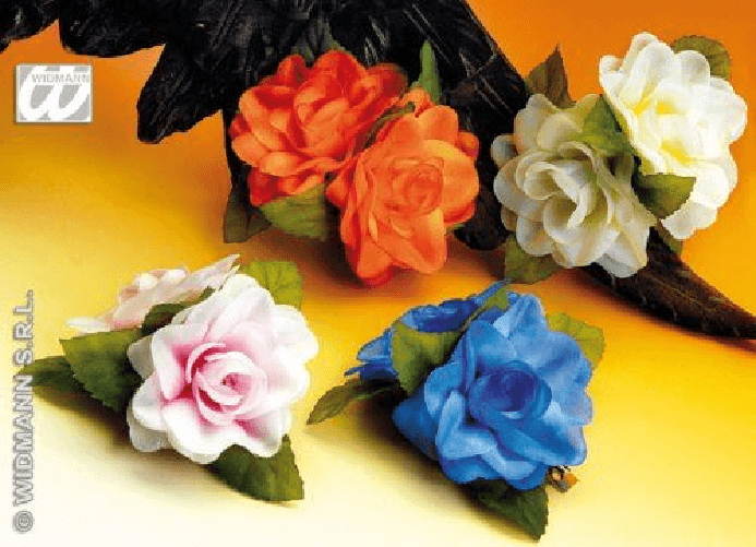 MOLLETTE PER CAPELLI 2 ROSE COL ASS