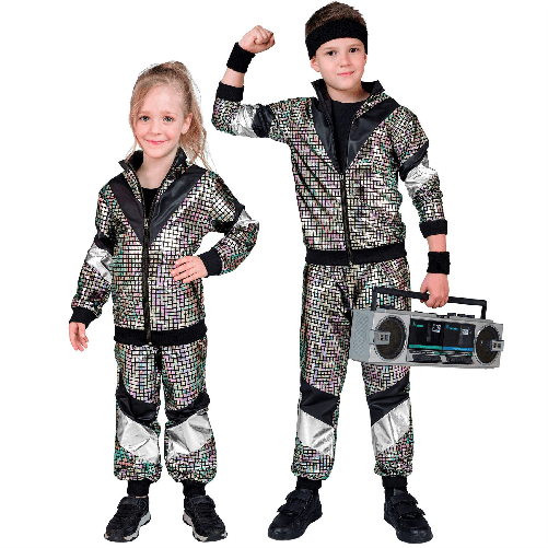 WIDMANN 21879 COSTUME TUTA ANNI 80 MULTICOLORE RIFLETTENTE 14/16 #2187