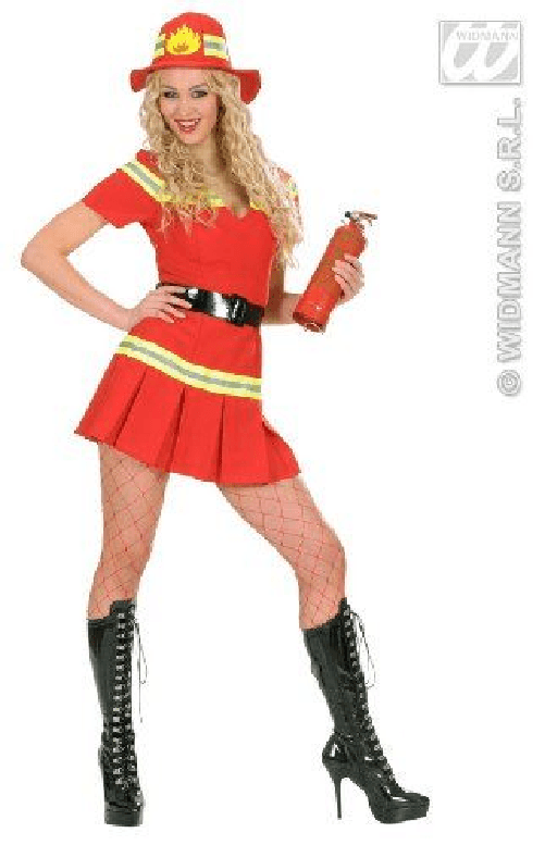 WIDMANN 58941 COSTUME POMPIERE DONNA S CORTO ROSSO #5894