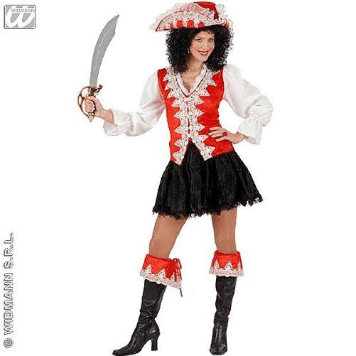 WIDMANN 57972 costume piratessa regale rossa m