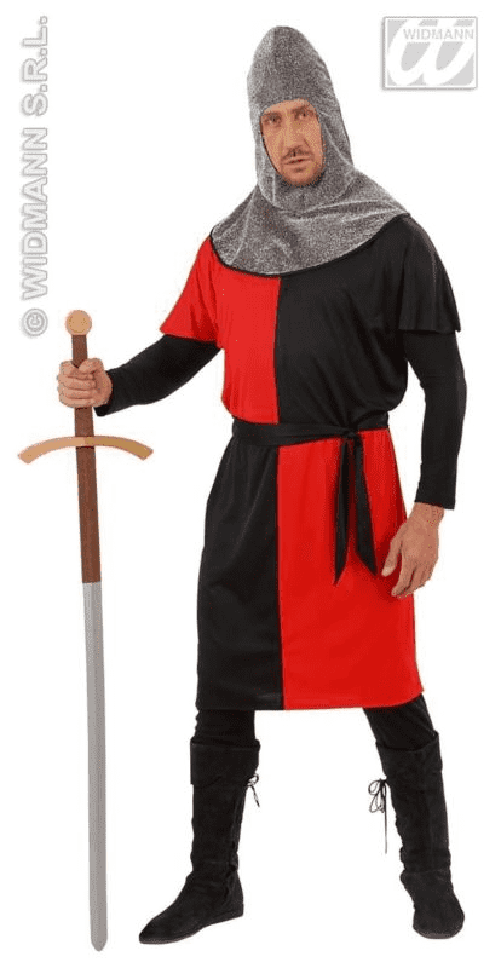 WIDMANN 57263 costume guerriero medievale l in 4 colori con capp
