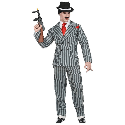 WIDMANN 65793 COSTUME GANGSTER GRIGIO RIGHE LARGHE L #6579