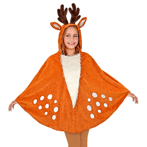 WIDMANN 48163 costume renna (poncho con cappuccio) (one size fit