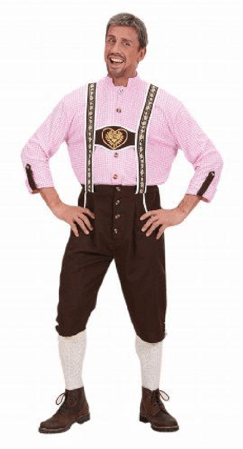 WIDMANN 73463 COSTUME UOMO BAVARESE L CAMICIA ROSA #7346