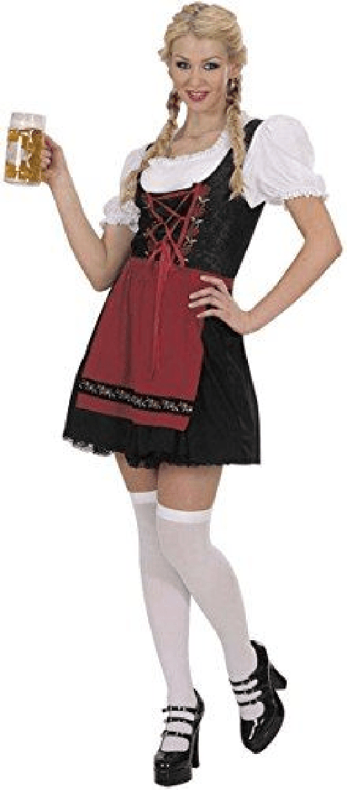 WIDMANN 72612 COSTUME DONNA BAVARESE M GREMBIULE ROSSO #7261