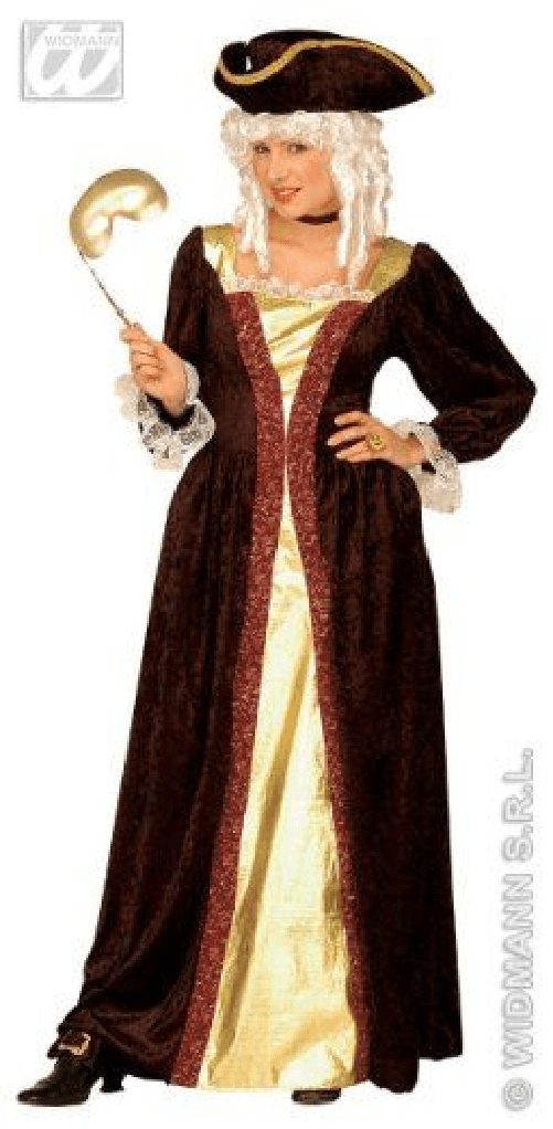 WIDMANN 44163 COSTUME NOBILDONNA VENEZIANA NERA L C/CAPP #4416