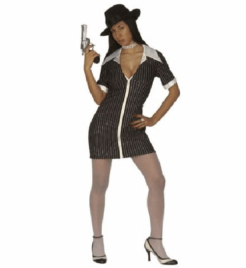 WIDMANN 3252G COSTUME GANGSTER GIRL CON VESTITO XL ECONOMICO #4440