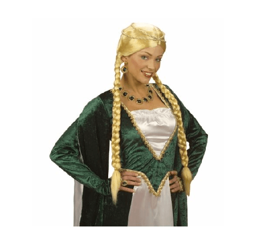 widmann q0871 parrucca bionda trecce regina rinascimento
