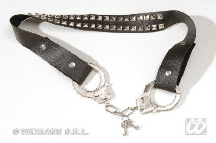 WIDMANN 7118h cintura borchiata con manette similpelle