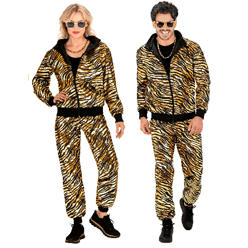 WIDMANN 79381 costume tuta anni 80 animal oro metal s #7938