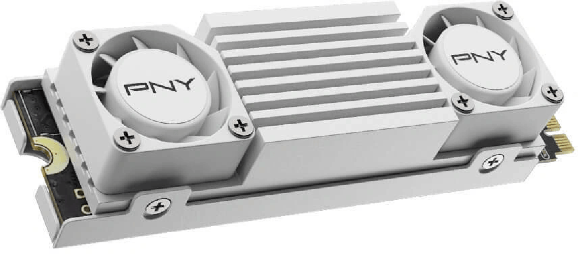 PNY CS3150 SSD M2 Disco rigido solido NVMe PCIe Gen5 x4 da 2 TB con dissipatore di calore, bianco
