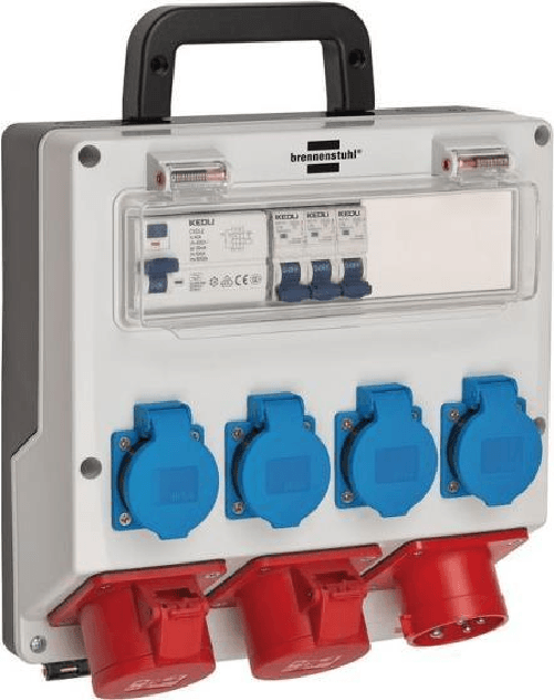Brennenstuhl Distributore di corrente Brennenstuhl 400V/16A IP44 3x LS 230V/16A 1xFI 40 A 4 poli 30mA