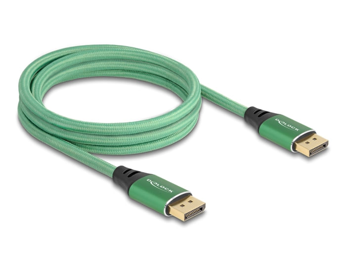 Delock Cavo DisplayPort 16K 60 Hz 2 m verde metallo DeLOCK Cavo DisplayPort 16K 60 Hz 2 m verde metalic
