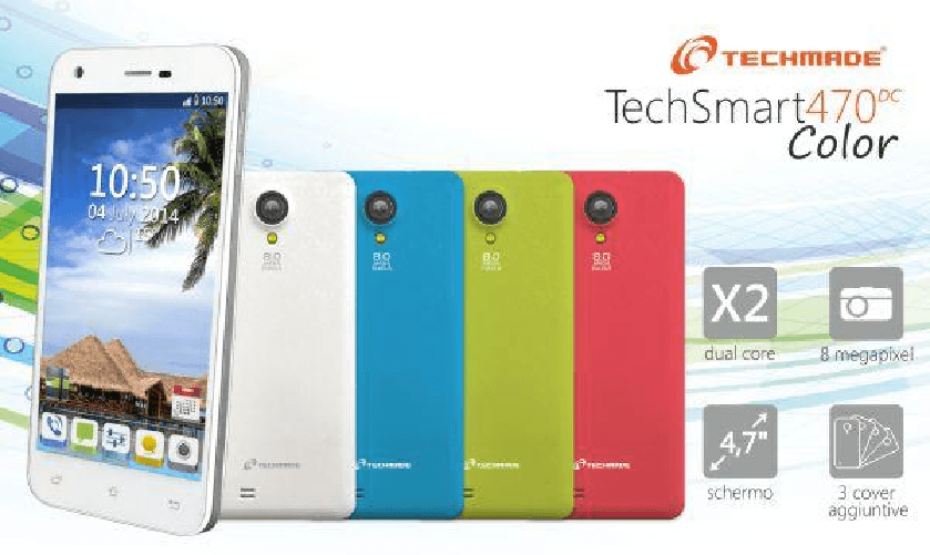 TECHMADE SMARTPHONE C470DC-COLOR DUAL-CORE 1GHZ/512MB/4GB/4,7"/ANDROID 4.4 C470DC-COLOR