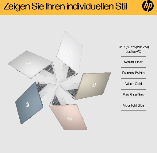 Notebook HP FHD da 156" argento R5-7520U 16 GB/512 GB SSD DOS 15-fc0456ng